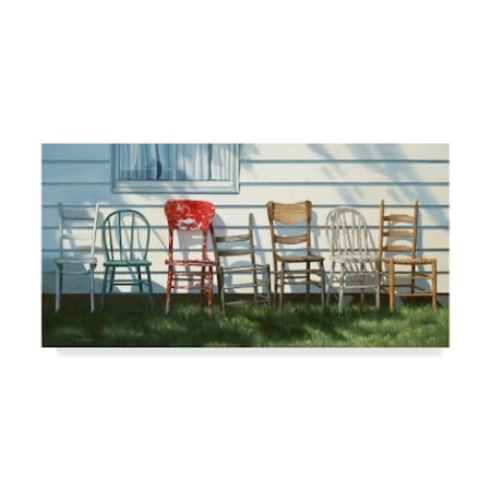 Cecile Baird 'Row Of Chairs' Canvas Art,10x19